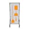 5S Supplies Housekeeping Shadow Board Broom Station V13, Gray / Orange, Kit + Stand HSB-V13-GRAY/ORANGE-BO-STAND - alternate 1