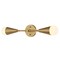 Vaxcel Zurich 2-Light Brass Gold Modern Wall Sconce, Cone Shade Bathroom Vanity Fixture W0533 - alternate 1