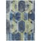 Homeroots 8' X 10' Navy Blue Gold And Silver Geometric Washable Indoor Outdoor Area Rug 618754 - alternate 2