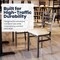 Flash Furniture HERCULES Silver Antique Finish with Clear Coat Ladder Back Metal Restaurant Chair - Tan Vinyl Seat XU-DG694BLAD-CLR-TNV-GG - alternate 5
