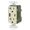 Leviton USBReceptacle, 20A, 1/2hp, Ivory, Thrmplstc T5833-I - alternate 3