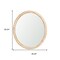 Homeroots 30" Brown Solid Wood Round Accent Mirror 607306 - alternate 2