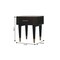 Homeroots 18" Mocha Solid Wood Round One Drawer Nightstand 722584 - alternate 3