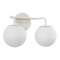 Jonathan Y Louis Parisian Globe 15" 2-Light Metal/Frosted Glass Modern Contemporary LED Vanity Light, Almond JYL3535C - alternate 5