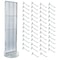 Azar Displays Clear Two-Sided Pegboard Floor Display On Revolving Studio Base with 50 6in Clear Hooks 700780-CLR-6C50 - alternate 1