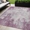 Homeroots 5' X 8' Plum And Ivory Abstract Washable Indoor Outdoor Area Rug 612359 - alternate 1