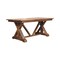Homeroots 71" Brown Solid Wood Trestle Base Dining Table 719514 - alternate 4