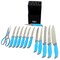 Oster Lindbergh 14 Piece Stainless Steel Cutlery Set in Teal with Wooden Block 81007.14 - alternate 2