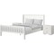 Homeroots Three Piece White Solid Wood Bedroom Set 523683 - alternate 6