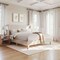 Martha Stewart Maisie King Upholstered Platform Bed, Wingback Headboard and Cushioned Siderails TW-3WDB0032-K-BG-MS - alternate 1