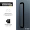 Anzzi Madam Series 60'' by 76'' Frameless Sliding Shower Door in Matte Black W/Tinted Glass SD-AZ13-02MB-T - alternate 5