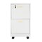 Lavish Home 2 Drawer Wood File Cabinet Filing Cabinet with Lock Rolling File Cabinet for Under Desk Storage 80-FC-4-WHT - alternate 6