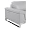 Homeroots 73in Light Gray And Silver Genuine Leather Loveseat 329618 - alternate 4
