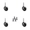 Service Caster 2.25 Inch Bright Chrome Soft Tread Ball Caster - Grip Neck Stem - SCC, 4PK SCC-GN01S214-DCR-BC-4 - alternate 1