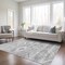 Homeroots 8' X 10' Silver Gray And Charcoal Southwestern Washable Indoor Outdoor Area Rug 588729 - alternate 2