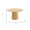 Homeroots 52" Brown Solid Wood Pedestal Base Round Top Dining Table 721022 - alternate 3