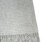 Homeroots 50" X 67" Light Gray And Cream Cotton Blend Woven Plaid Throw Blanket with Fringe 632906 - alternate 4