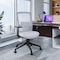 Leisuremod Ingram Office Task Chair with Adjustable Armrests and Swivel and Tilt, White/White IO20W-C - alternate 5
