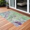 Homeroots 3' X 5' Green Abstract Washable Non Skid Indoor Outdoor Area Rug 559180 - alternate 1