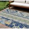 Homeroots 8' X 10' Navy Blue Green And Gray Aztec Washable Indoor Outdoor Area Rug 598487 - alternate 1