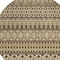 Homeroots 8' Brown And Taupe Round Quatrefoil Washable Indoor Outdoor Area Rug 583236 - alternate 3