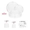 Smarty Had A Party Clear w/Silver Vintage Rim Round Plastic Dinnerware Set (120 Dinner Plates+120 Salad Plates), 240PK 860CSVP-CASE - alternate 3