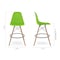 Homeroots 28" Green And Brown Heavy Duty Plastic And Solid Wood Counter Height Bar Chair 520673 - alternate 5