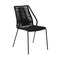 Homeroots Set of Two 22" Black Metal Outdoor Dining Chair, 2PK 490250 - alternate 1