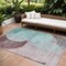 Homeroots 10' X 14' Teal Blue Brown And Beige Geometric Washable Indoor Outdoor Area Rug 604958 - alternate 1