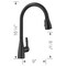 Blanco Atura Pull-Down 1.5 GPM, Matte Black 443027 - alternate 5