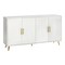 Homeroots 60" White Ribbed Texture Sideboard with Four Doors 568418 - alternate 4