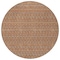 Homeroots 8' Orange And Taupe Round Striped Washable Indoor Outdoor Area Rug 610560 - alternate 3