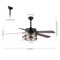 Jonathan Y Joanna 52" 2-Light Rustic Industrial Iron/Wood/Seeded Glass Mobile-App/Remote-Controlled LED Ceiling JYL9611A - alternate 7