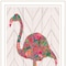Homeroots Be A Flamingo White Grooved Frame  Print Wall Art 529783 - alternate 4