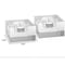 Homeroots Hand Crafted Crystal Block Pair Of Tlite Holders 375912 - alternate 2