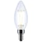 Satco 8 Watt B11 LED Candelabra Base Candle-Tip Clear 3500K CCT 120 Volt S12496 - alternate 2