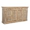 Homeroots 76in Antiqued White Distressed Solid Wood Carved Floral Sideboard with Four Doors 488629 - alternate 1