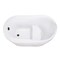 Kingston Brass 52-Inch Acrylic Oval Single Slipper Freestanding Tub with Overflow/Drain Assembly and Integral Seat VTRS523030M0 - alternate 1
