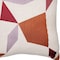 Homeroots 20" Ivory Red and Orange Geometric Cotton Blend Throw Pillow With Embroidery 549430 - alternate 4