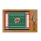 Picnic Time Family Of Brands NCAA Wisconsin Badgers Football Field Icon Glass Top Cutting Board & Knife Set 910-00-505-644-0 - alternate 1