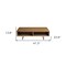 Homeroots 47" Brown and Black Wood And Metal Sled Coffee Table With Two Shelves 357531 - alternate 6