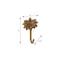 Homeroots 4in Antiqued Gold Cast Iron Palm Tree Wall Hook 724071 - alternate 3