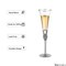 Dinewares 4 Piece Elegant Crystal Set Wedding Champagne Glasses with Diamond Rhinestone Accents and a QI004759.SI.4 - alternate 3