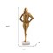 Homeroots 24" Gold And White Aluminum And Marble Woman Tabletop Sculpture 628144 - alternate 4