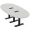 Skutchi Designs 8 Person Conference Table With Power Unit | 8' Boval Table | Harmony Series HAR-BOVL-48X96-T.BK-U779-EBLK - alternate 1