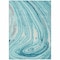 Homeroots 8' X 10' Turquoise Teal Blue And Gray Abstract Washable Indoor Outdoor Area Rug 601311 - alternate 5