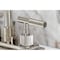 Kingston Brass Knurled Double-Handle 4" Centerset Bathroom Faucet with Brass Pop-Up, Polished Nickel KS6646KNL - alternate 3