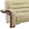 Homeroots 56in Beige And Dark Brown Faux Leather Love Seat 329516 - alternate 2