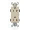 Leviton Straight Blade Receptacle, 5-20R, 20 A, 125V AC, Flush Mount, Self-Grounded M1636-I - alternate 1