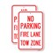 Signmission No Parking Fire Lane Tow Zone K-1645, 18'' X 24'' 2 Signs, Heavy Gauge Aluminum, 2PK A-1824-2PACK-23733 - alternate 1